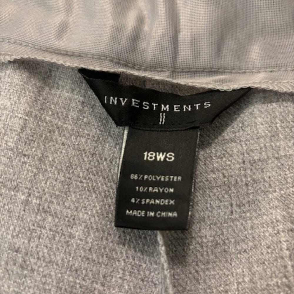 MOVING SALE- NWTInvestments Secret Support Gray Straight Leg Pull-on 18WSHORT - Picture 8 of 8